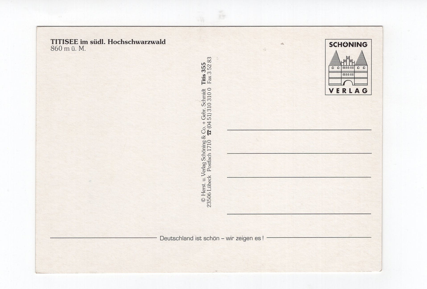 Ansichtskarte Titisee im Hochschwarzwald