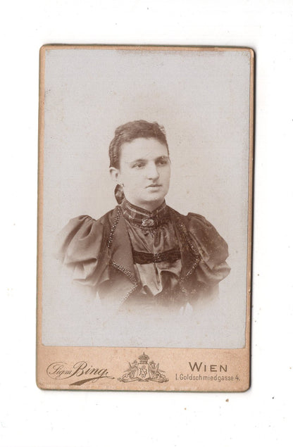 Fotografie Damenportrait - Wien 1890er / CDV N1-14