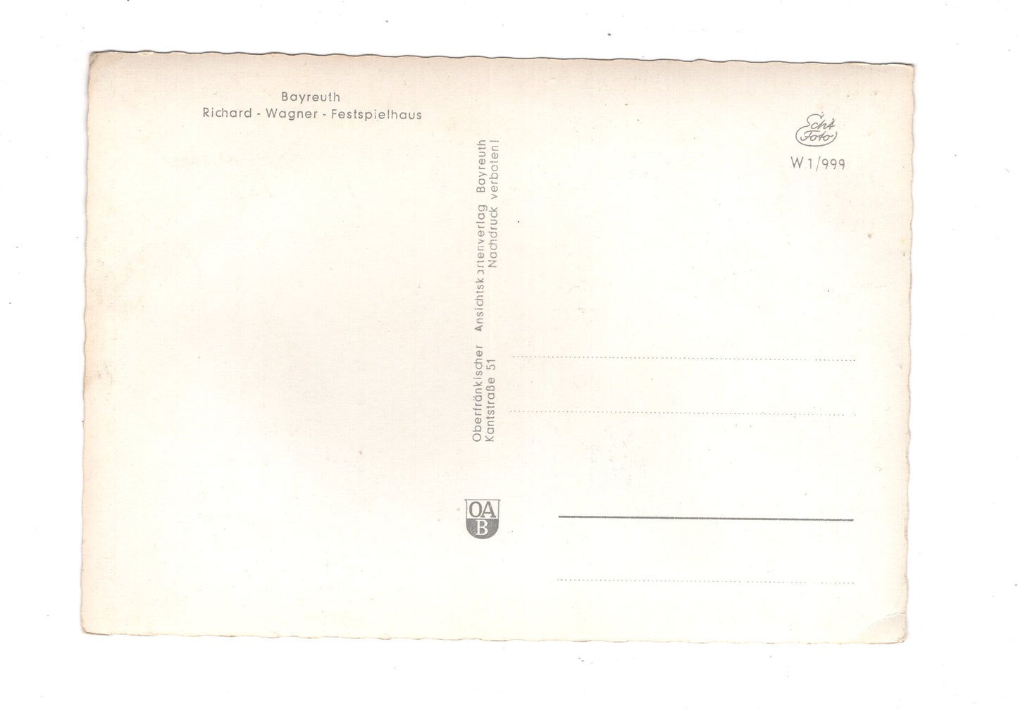 Ansichtskarte Bayreuth / Richard-Wagner-Festspielhaus