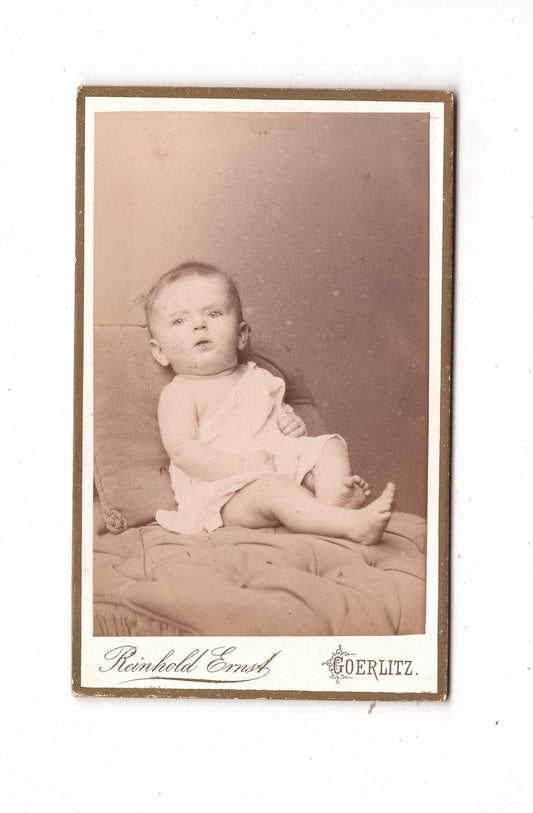 Fotografie Schönes Kinderbild / Baby - Görlitz 1880er / CDV N1-10
