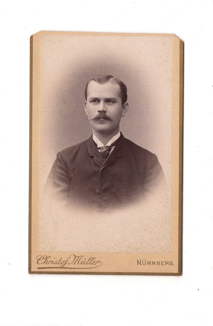 Fotografie Herrenportrait - Nürnberg 1880er / CDV C1-22