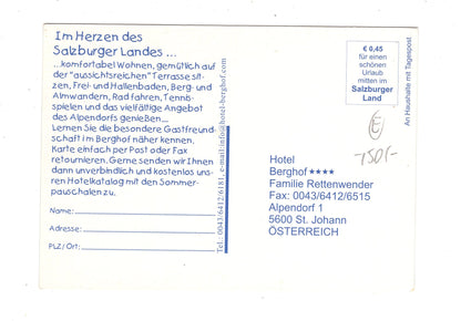 Ansichtskarte Hotel Berghof / St. Johann / Österreich / N1-65