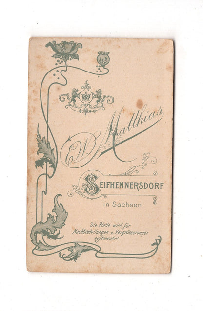Fotografie Feine Dame - Seifhennersdorf um 1900 / CDV L1-25