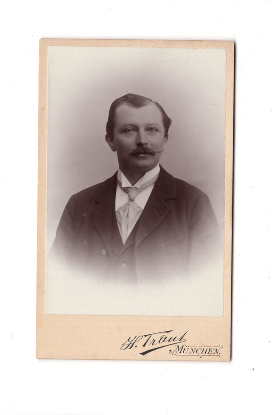 Fotografie Herrenportrait - München 1890er / CDV C1-22