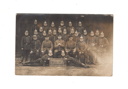 Ansichtskarte / Feldpost / Soldaten mit Pickelhaube - Altengrabow 1917
