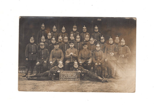Ansichtskarte / Feldpost / Soldaten mit Pickelhaube - Altengrabow 1917