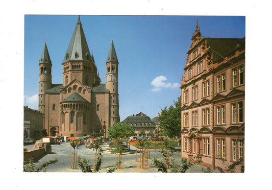 Ansichtskarte Mainz am Rhein / Dom mit Gutenberg-Museum / M1-64