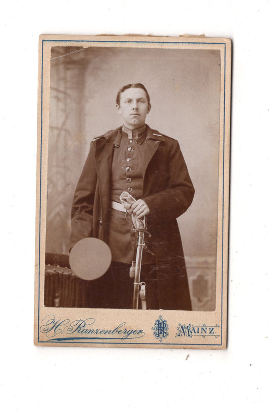 Fotografie Soldat - Mainz 1890er / CDV M1-07