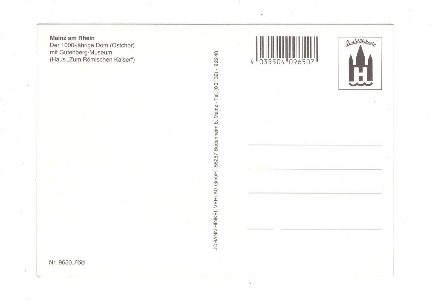 Ansichtskarte Mainz am Rhein / Dom mit Gutenberg-Museum / M1-64