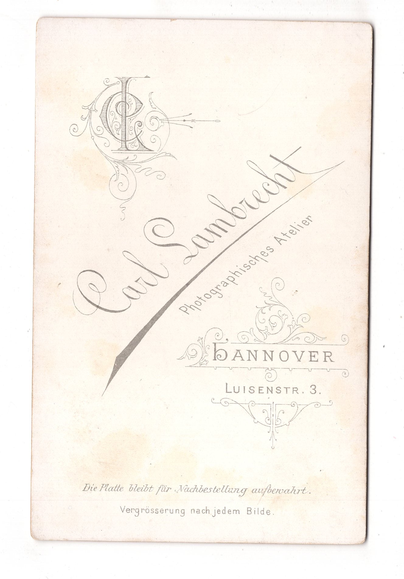Fotografie Feine Dame - Hannover 1890er / CAB W-25
