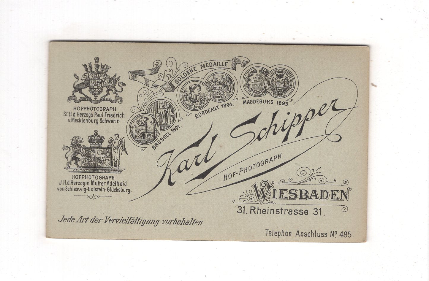 Fotografie Schönes Kinderbild / Baby / benannt - Wiesbaden um 1900 / CDV N1-10