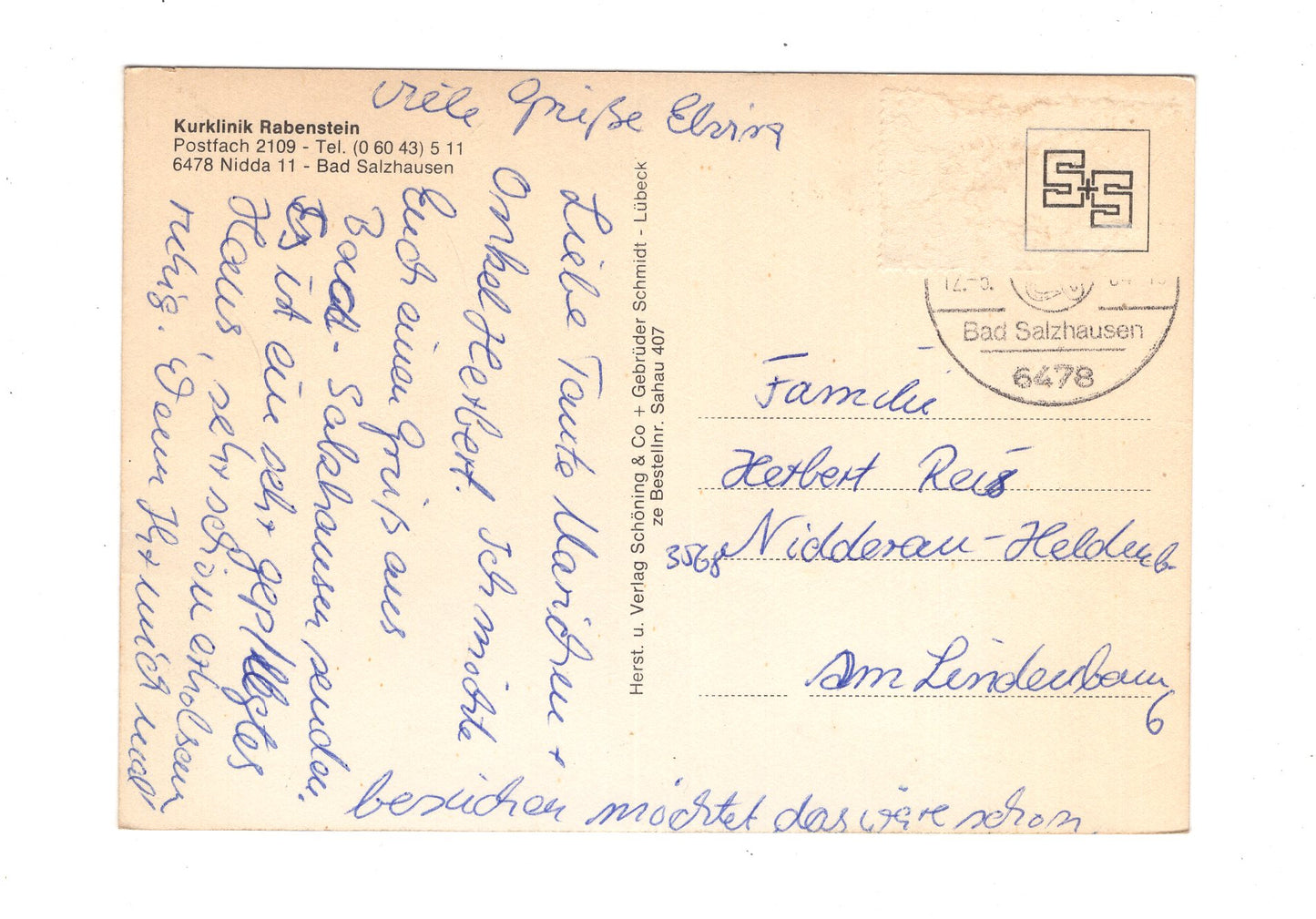 Ansichtskarte Kurklinik Rabenstein / Nidda 11 - Bad Salzhausen