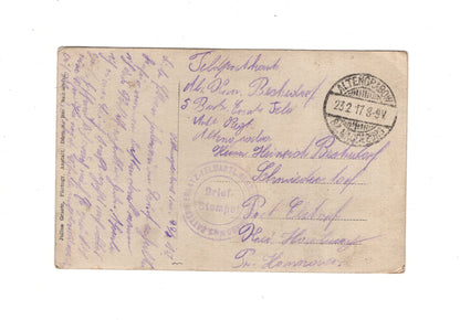 Ansichtskarte / Feldpost / Soldaten mit Pickelhaube - Altengrabow 1917