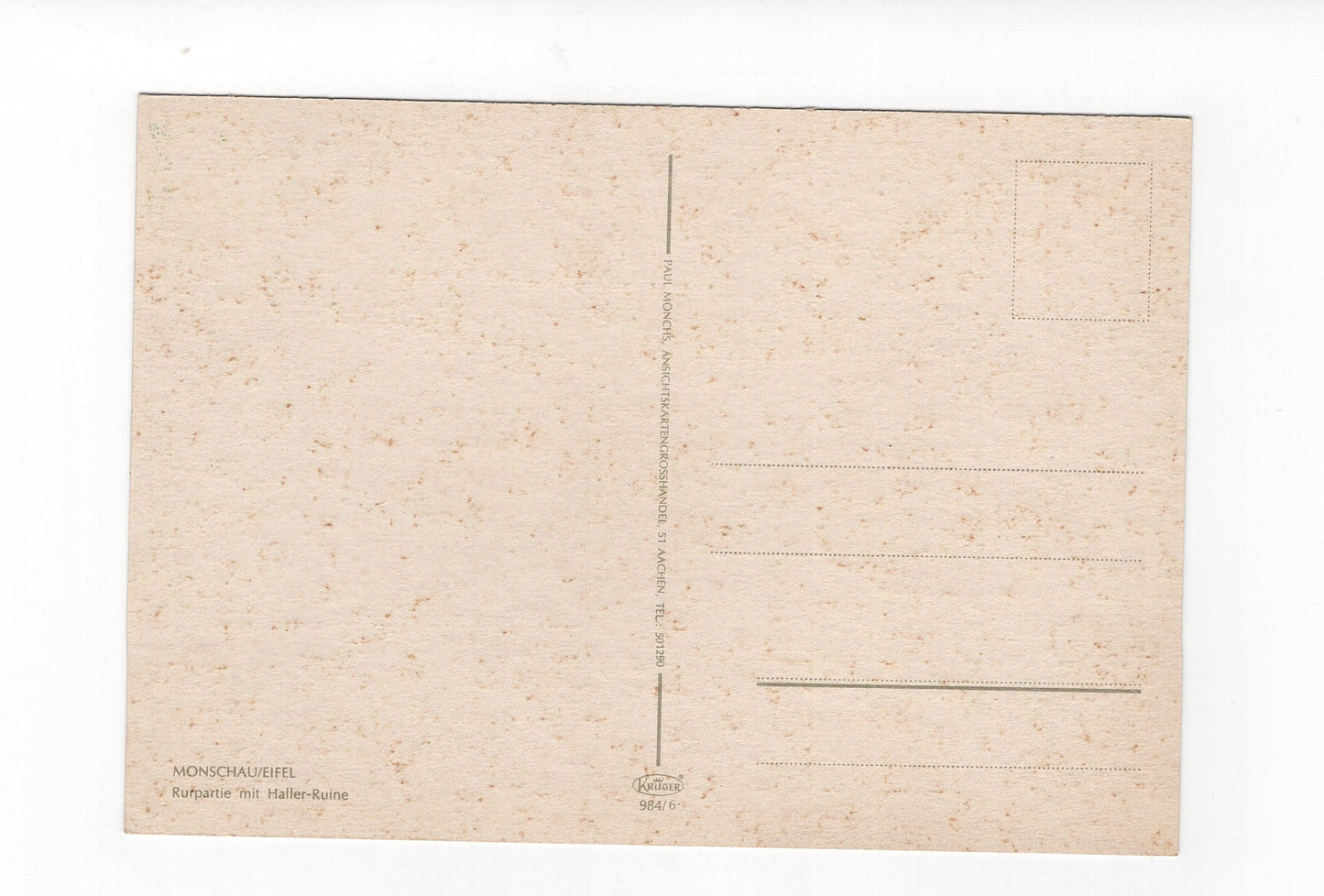 Ansichtskarte Monschau / Eifel / Rurpartie mit Haller-Ruine