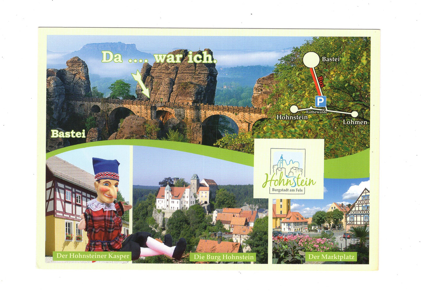 Ansichtskarte Sächsische Schweiz / Burg Hohnstein +++