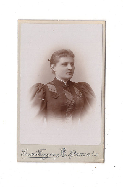 Fotografie Damenportrait - Penig / Lunzenau 1890er / CDV N1-14