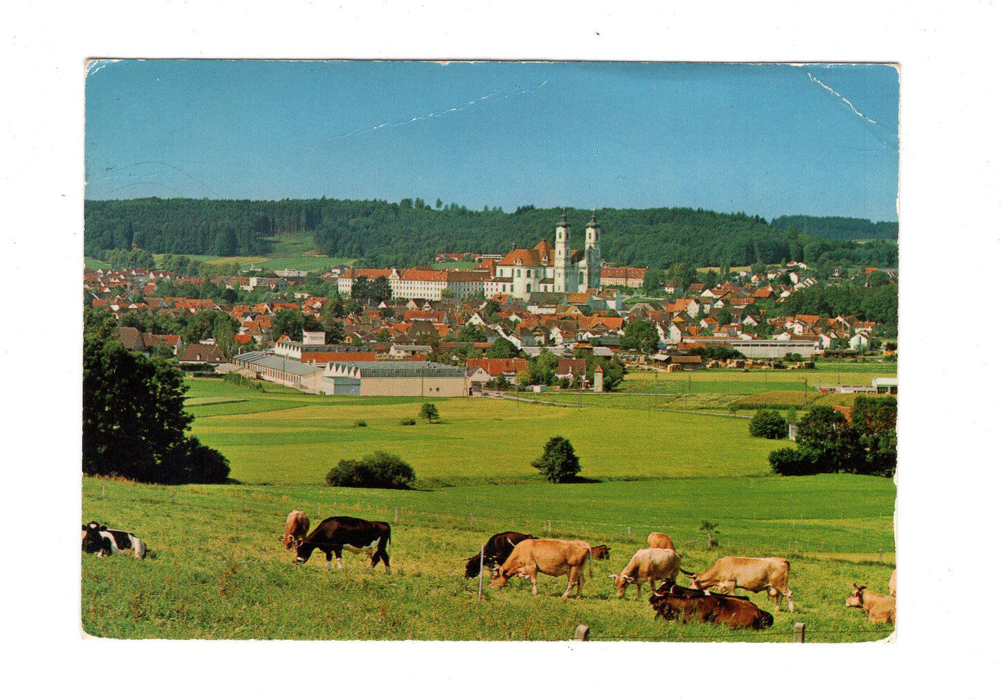 Ansichtskarte Ottobeuren im Allgäu mit Basilika und Abtei / H1-56