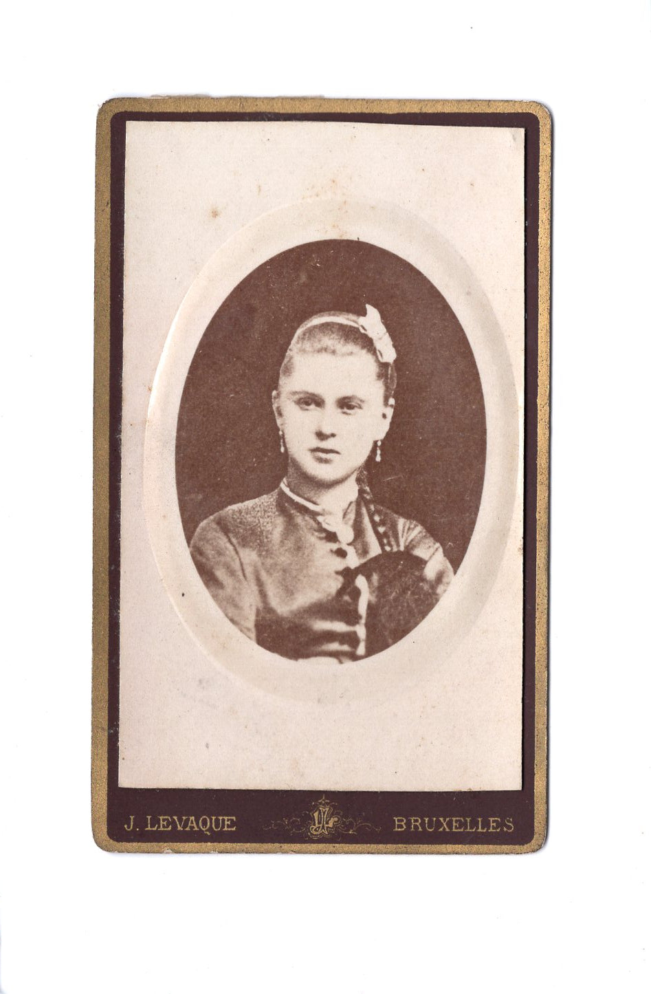 Fotografie Damenportrait - Bruxelles Brüssel um 1880