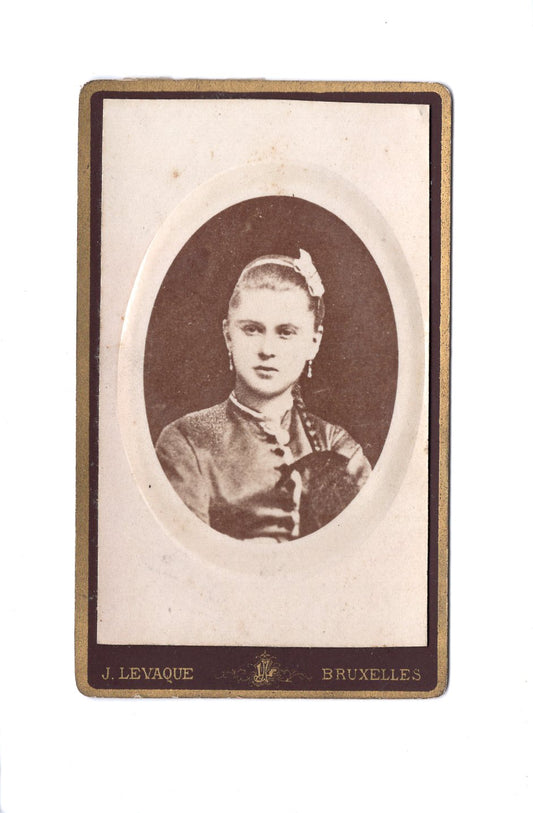 Fotografie Damenportrait - Bruxelles Brüssel um 1880
