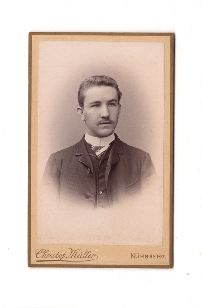 Fotografie Herrenportrait - Nürnberg 1880er / CDV C1-22
