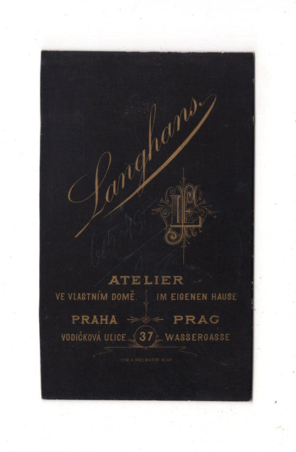 Fotografie Niedliches kleines Mädchen - Praha Prag 1880er / CDV M1-27