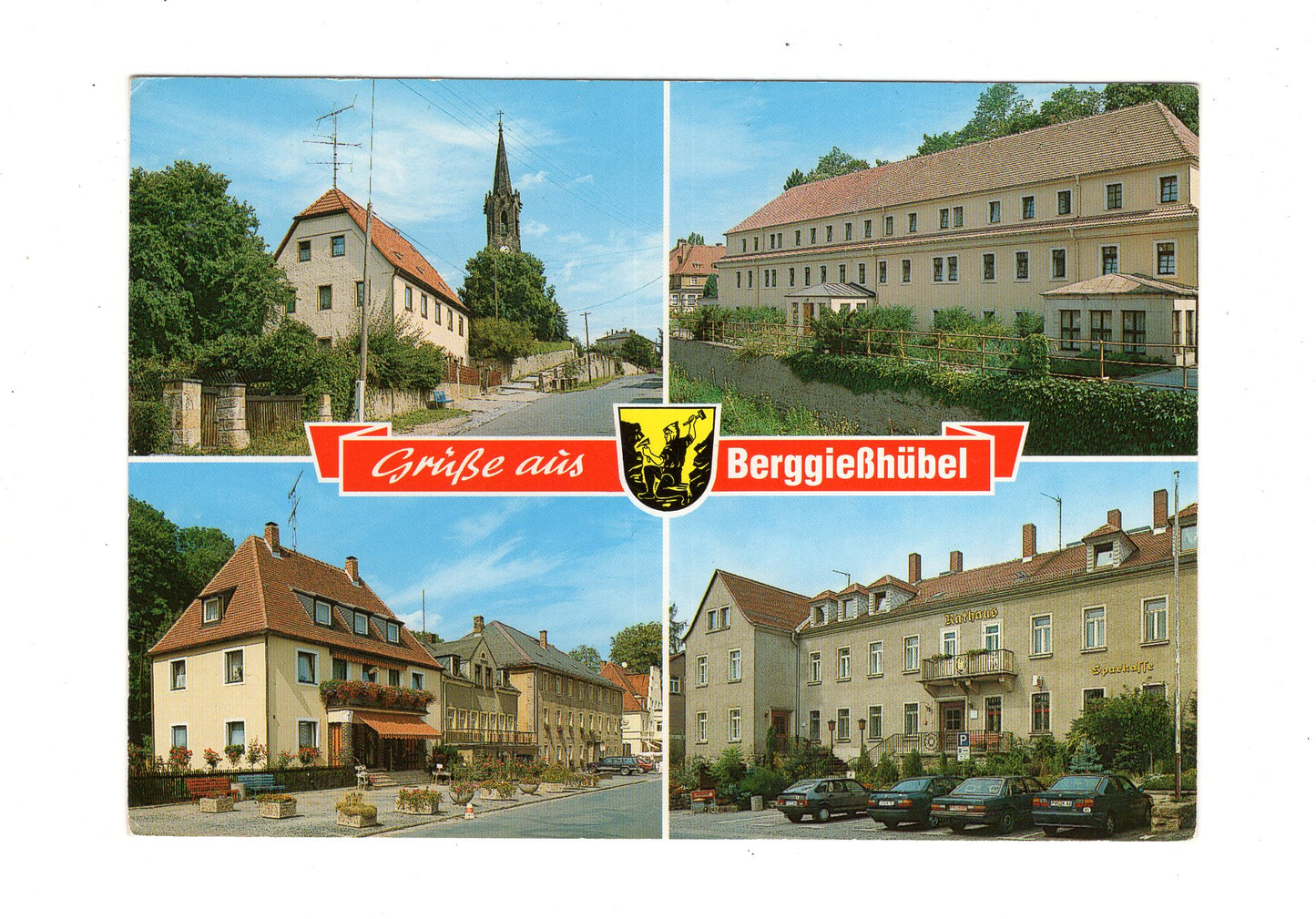 Ansichtskarte Berggießhübel in Sachsen / Rathaus +++