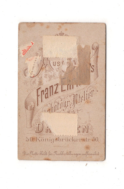 Fotografie Soldat / benannt - Dresden 1880er / CDV M1-07