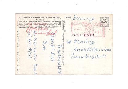 Ansichtskarte St. Lawrence Seaway and Power Project / Kanada
