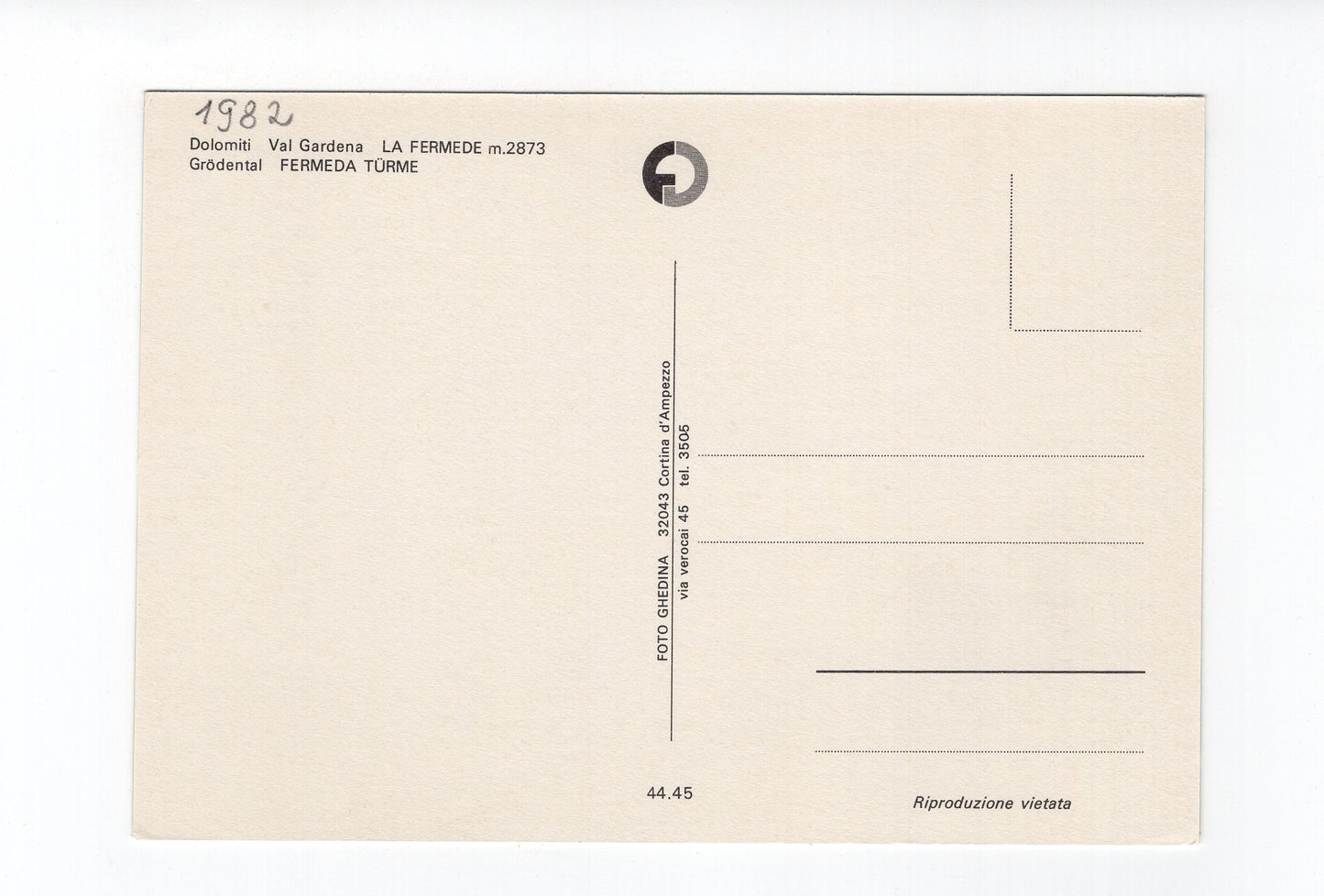 Ansichtskarte Dolomiten / Grödental / Fermeda Türme / Südtirol / Italien