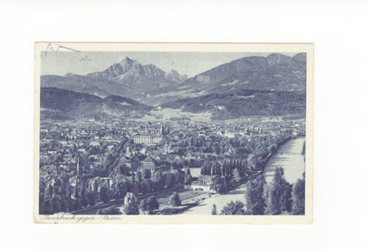 Ansichtskarte Innsbruck gegen Süden / Tirol / Österreich - 1943