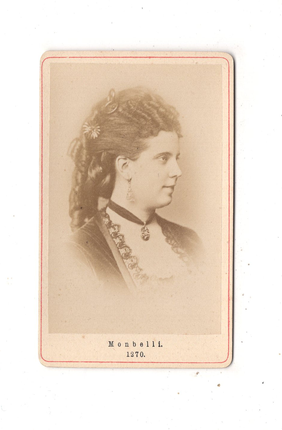 Fotografie Opernsängerin Marie Monbelli - unbekannter Ort 1870er / CDV N1-14