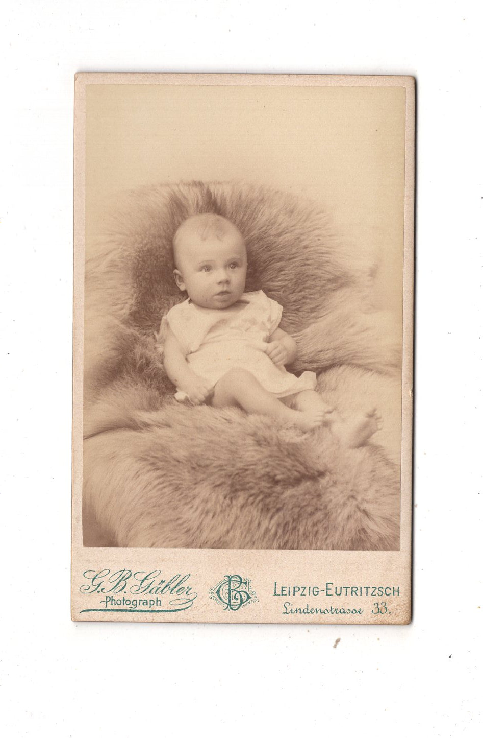 Fotografie Schönes Kinderbild / Baby - Leipzig-Eutritzsch um 1890 / CDV N1-10