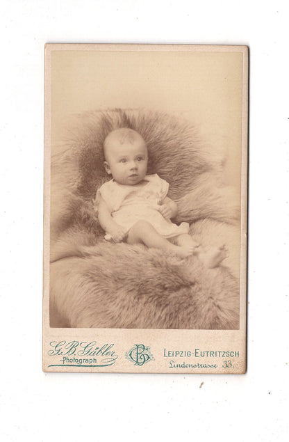 Fotografie Schönes Kinderbild / Baby - Leipzig-Eutritzsch um 1890 / CDV N1-10