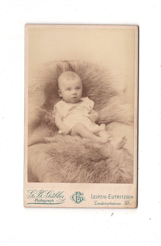 Fotografie Schönes Kinderbild / Baby - Leipzig-Eutritzsch um 1890 / CDV N1-10