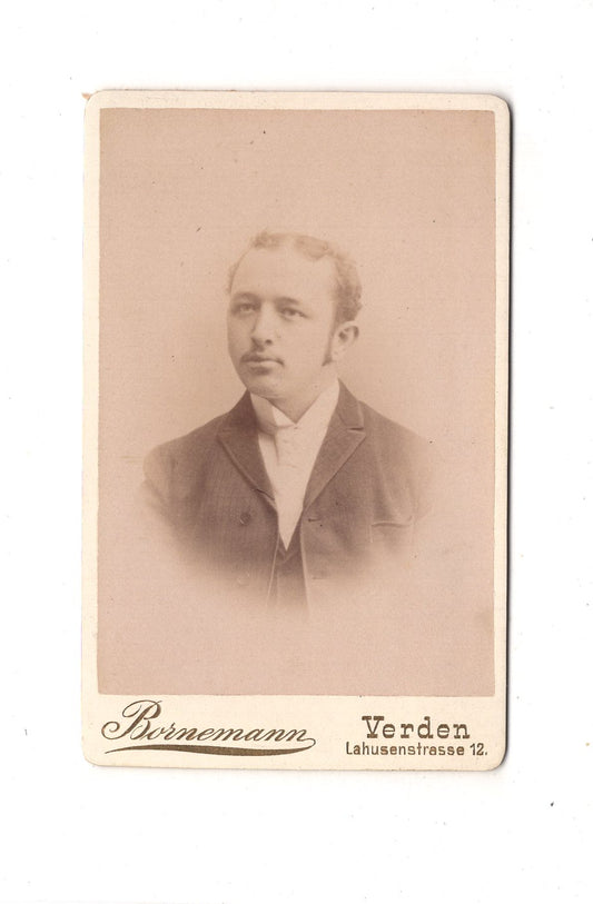 Fotografie Herrenportrait / benannt - Verden 1880er / CDV C1-22