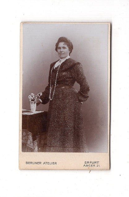 Fotografie Feine Dame - Erfurt 1890er / CDV L1-25