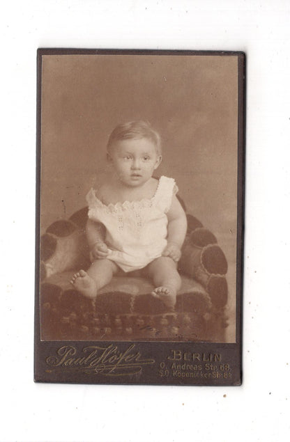 Fotografie Schönes Kinderbild / Baby / benannt - Berlin 1916