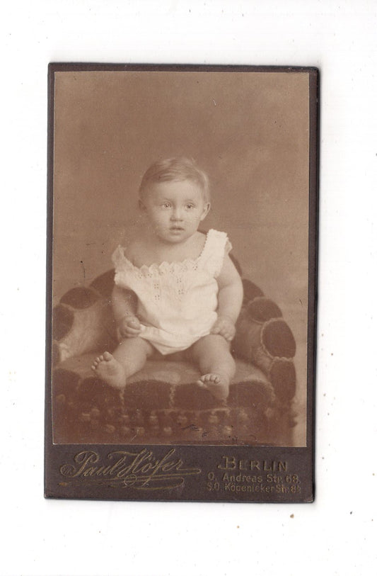 Fotografie Schönes Kinderbild / Baby / benannt - Berlin 1916