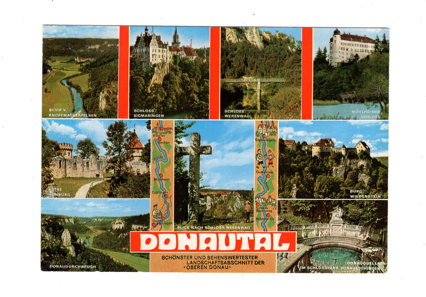 Ansichtskarte Donautal / Burg Wildenstein / Donauquelle +++