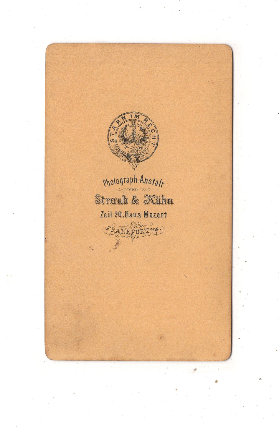 Fotografie Soldat mit Orden - Haus Mozart / Frankfurt Main 1870er