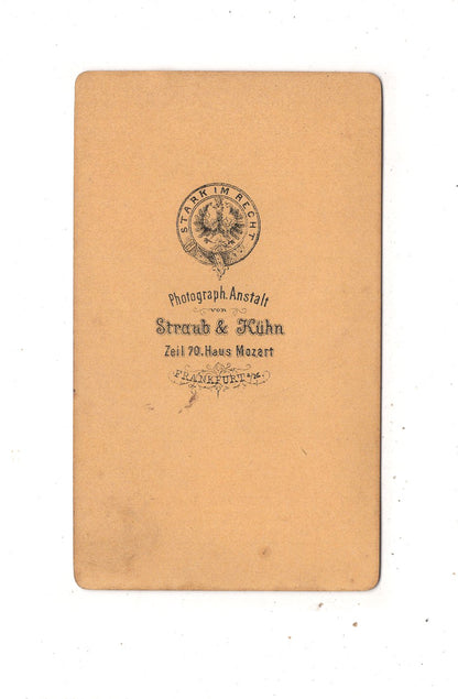 Fotografie Soldat mit Orden - Haus Mozart / Frankfurt Main 1870er