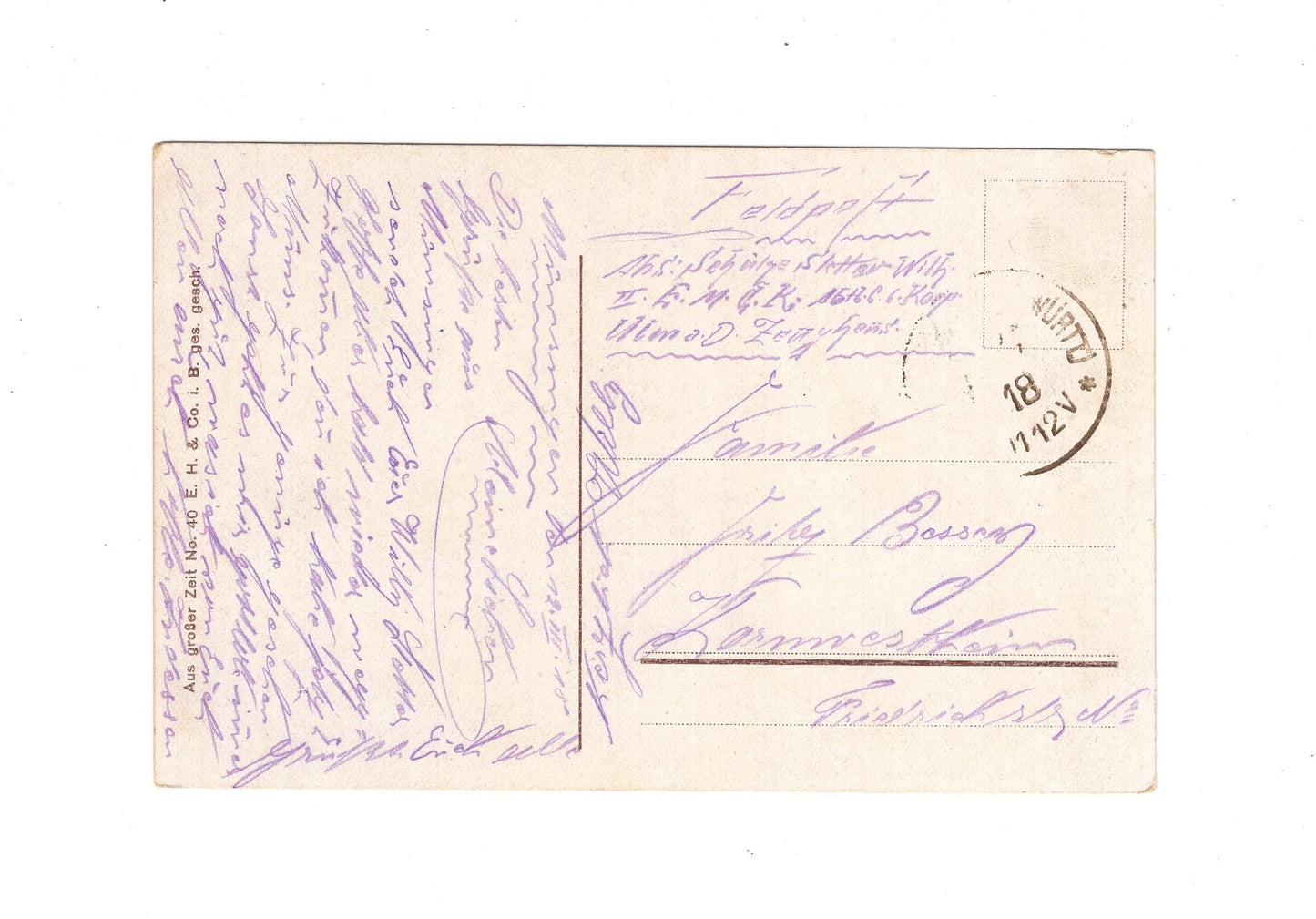 Ansichtskarte / Feldpost Maschinengewehr in Erwartung des Feindes - 1918