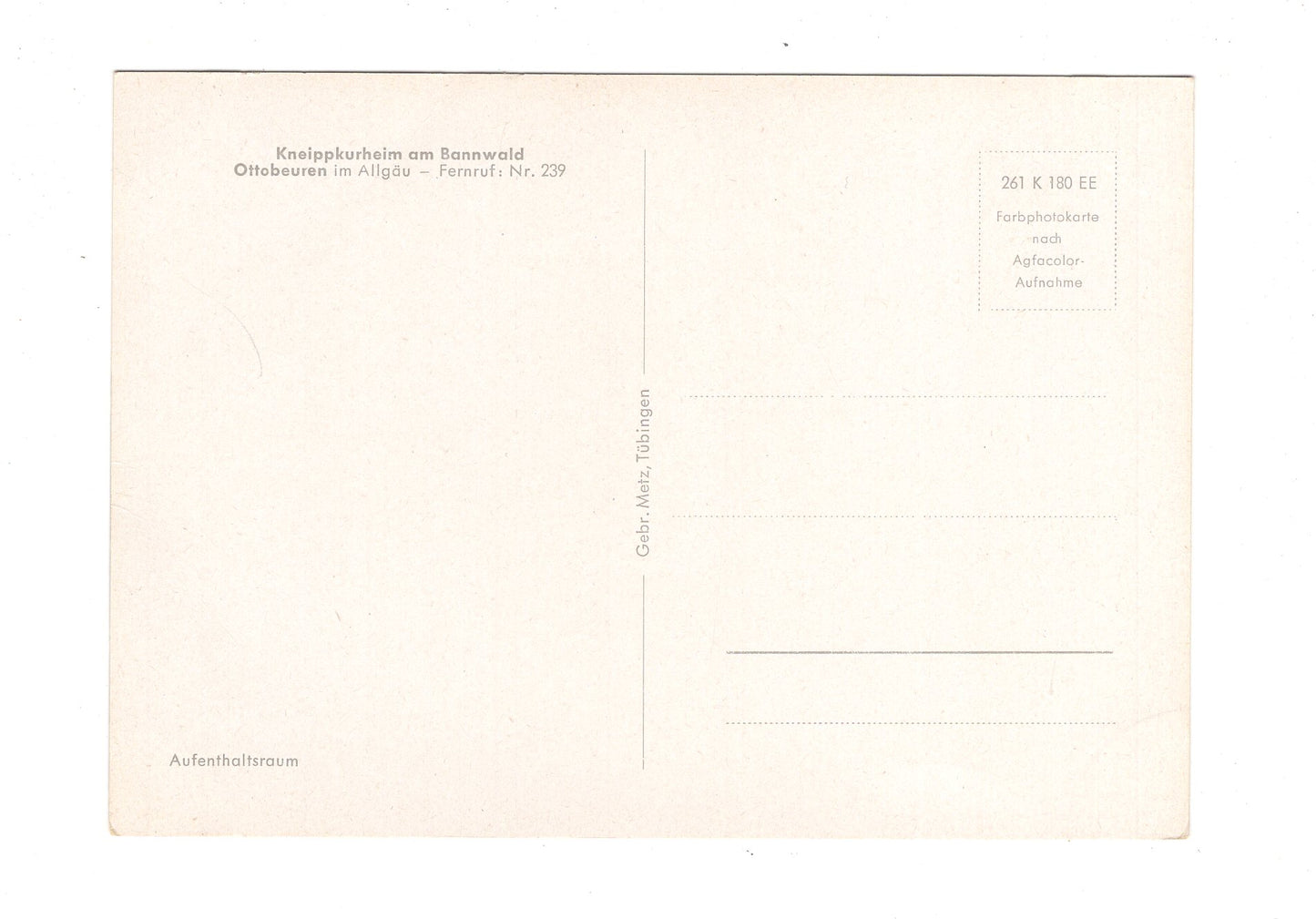 Ansichtskarte Kneippkurheim am Bannewald / Ottobeuren im Allgäu / H1-56