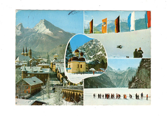 Ansichtskarte Berchtesgaden / Kunsteisrodelbahn +++