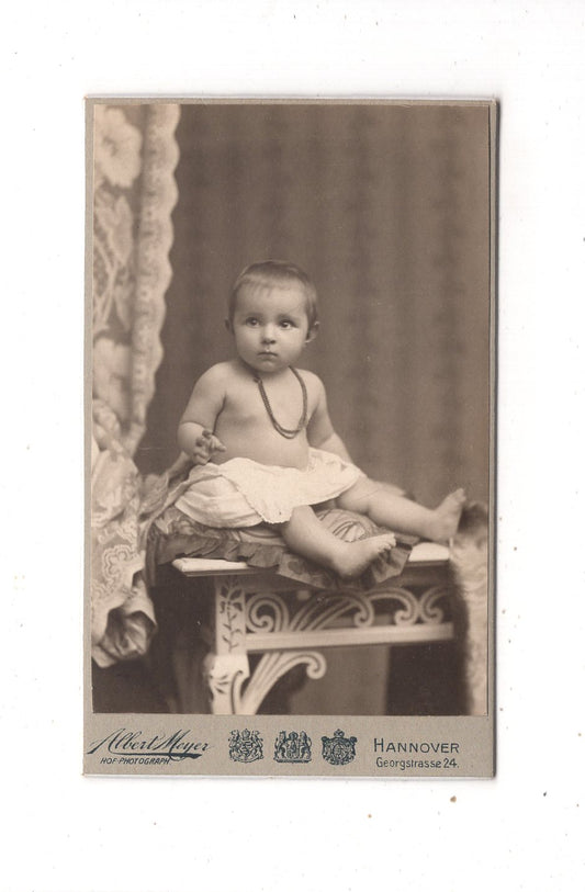 Fotografie Schönes Kinderbild / Baby - Hannover um 1900