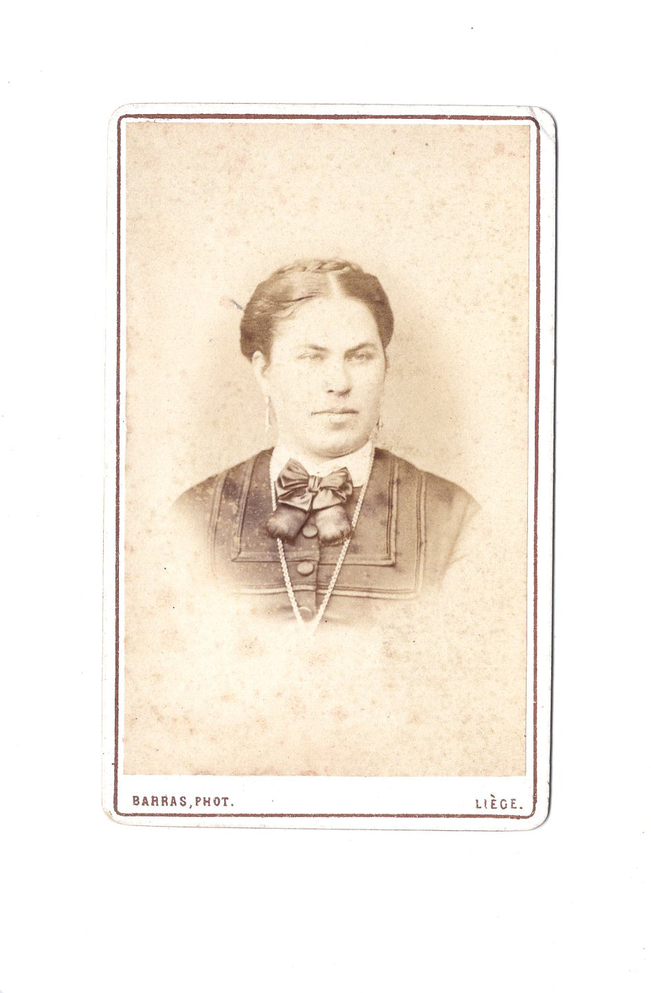 Fotografie Damenportrait - Liege Lüttich 1870er