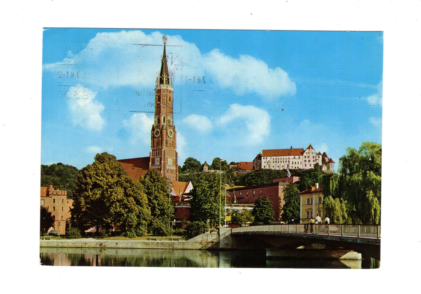 Ansichtskarte Landshut an der Isar / Blick zur St. Martinskirche +++