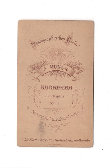 Fotografie Herrenportrait - Nürnberg 1870er / CDV C1-22