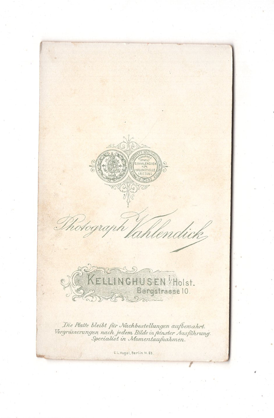 Fotografie Soldat - Kellinghusen um 1890 / CDV M1-07
