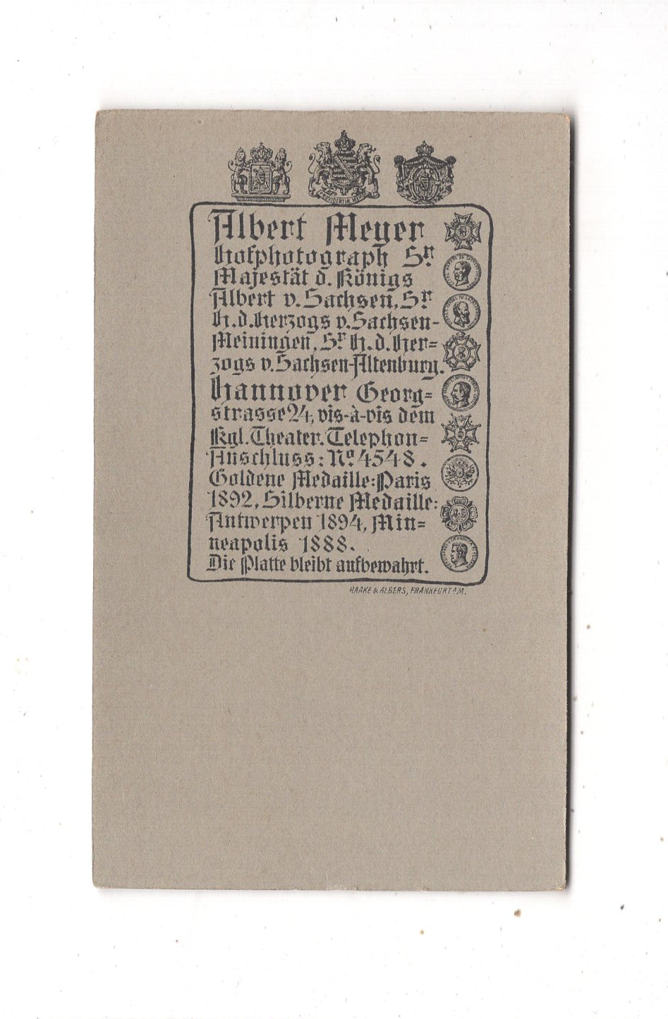 Fotografie Schönes Kinderbild / Baby - Hannover um 1900